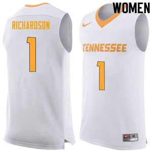 Womens Josh Richardson White Tennessee #1 Player Jerseys