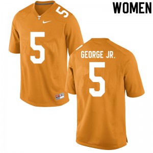 Women Kenneth George Jr. Orange Tennessee Vols #5 Stitched Jerseys