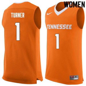Women's Lamonte Turner Orange Tennessee #1 Basketball Jerseys