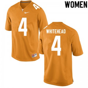 Women Len'Neth Whitehead Orange Vols #4 Alumni Jersey