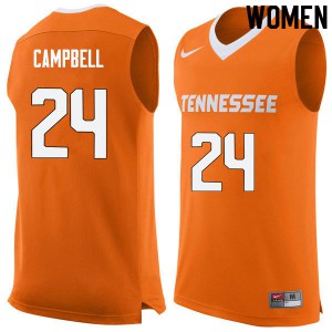 Women Lucas Campbell Orange Tennessee Volunteers #24 College Jerseys