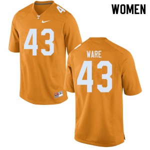 Women Marshall Ware Orange UT #43 Stitch Jersey