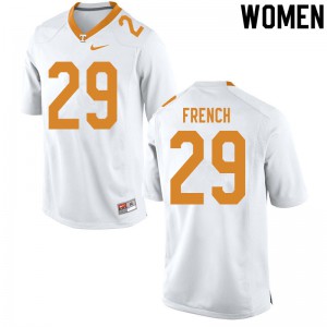 Women's Martavius French White UT #29 Football Jerseys