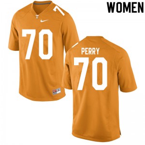 Womens RJ Perry Orange Tennessee Volunteers #70 NCAA Jersey