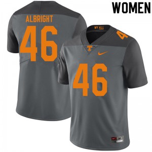 Women Will Albright Gray Tennessee Vols #46 Stitched Jerseys