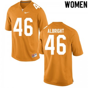Women's Will Albright Orange Tennessee Volunteers #46 Stitched Jersey