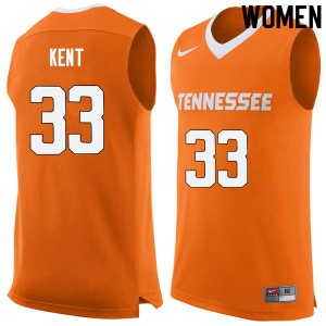 Women Zach Kent Orange Tennessee Vols #33 Basketball Jersey