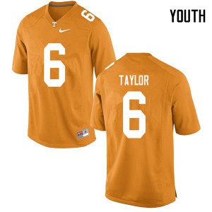 Youth Alontae Taylor Orange UT #6 Official Jersey