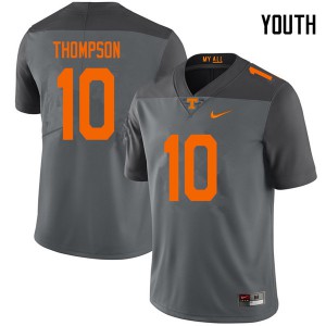 Youth Bryce Thompson Gray Tennessee Vols #10 Embroidery Jerseys