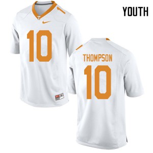 Youth Bryce Thompson White Tennessee #10 Embroidery Jerseys