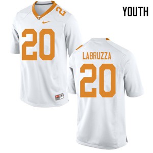 Youth Cheyenne Labruzza White Tennessee #20 Football Jerseys
