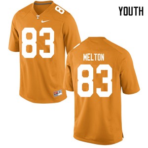 Youth Cooper Melton Orange Tennessee #83 College Jerseys