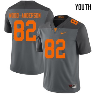 Youth Dominick Wood-Anderson Gray UT #82 College Jerseys