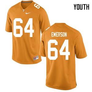 Youth Greg Emerson Orange Tennessee Volunteers #64 Embroidery Jersey