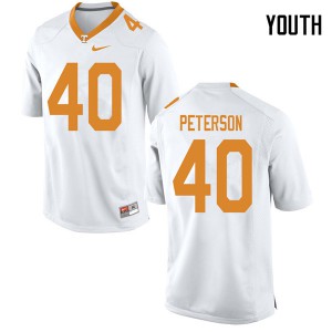 Youth JJ Peterson White UT #40 High School Jersey