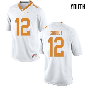 Youth JT Shrout White Tennessee Volunteers #12 Alumni Jerseys