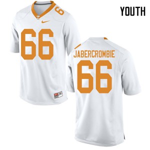 Youth Jarious Abercrombie White Tennessee Vols #66 Football Jersey
