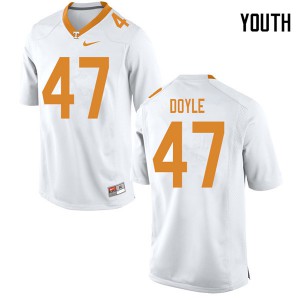 Youth Joe Doyle White Tennessee Vols #47 Official Jersey