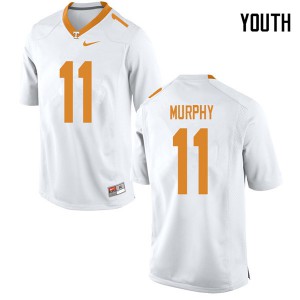 Youth Jordan Murphy White Vols #11 Stitch Jerseys