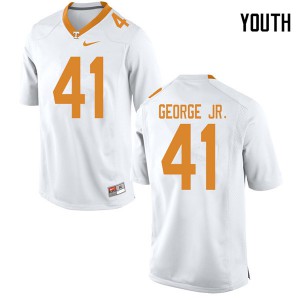 Youth Kenneth George Jr. White Vols #41 College Jersey
