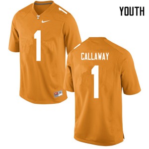 Youth Marquez Callaway Orange Tennessee Vols #1 Embroidery Jerseys