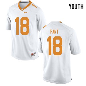 Youth Princeton Fant White Tennessee Volunteers #18 Stitched Jerseys