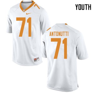 Youth Tanner Antonutti White Vols #71 High School Jerseys