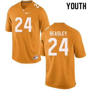 Youth Aaron Beasley Orange UT #24 Stitch Jersey
