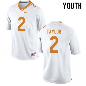 Youth Alontae Taylor White Vols #2 University Jerseys