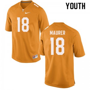 Youth Brian Maurer Orange Vols #18 Alumni Jerseys