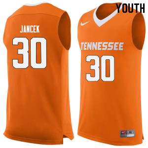 Youth Brock Jancek Orange Tennessee #30 Embroidery Jersey
