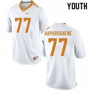 Youth Chris Akporoghene White Vols #77 Alumni Jersey