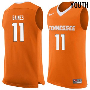 Youth Davonte Gaines Orange Tennessee Vols #11 Basketball Jerseys