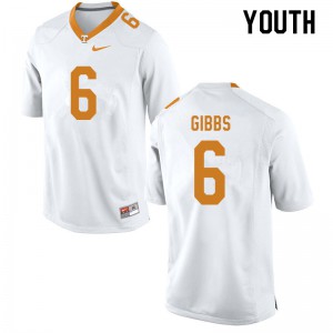 Youth Deangelo Gibbs White Tennessee #6 Football Jersey