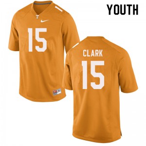 Youth Hudson Clark Orange Tennessee Vols #15 Stitched Jersey