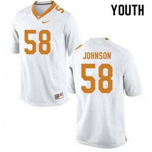 Youth Jahmir Johnson White Tennessee #58 Alumni Jerseys