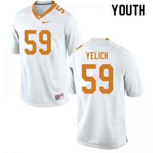 Youth Jake Yelich White Tennessee #59 Football Jerseys