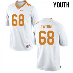 Youth Marcus Tatum White UT #68 Stitched Jerseys