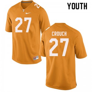 Youth Quavaris Crouch Orange Vols #27 Embroidery Jersey