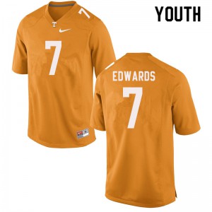 Youth Romello Edwards Orange Tennessee #7 University Jerseys