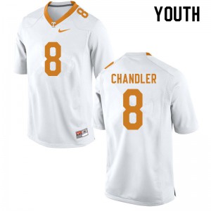 Youth Ty Chandler White Tennessee Vols #8 College Jersey