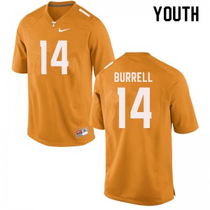 Youth Warren Burrell Orange UT #14 Football Jerseys