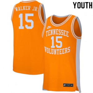 Youth Corey Walker Jr. Orange Tennessee #15 Stitch Jerseys