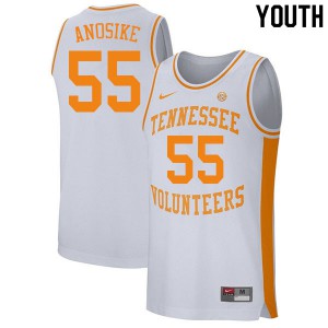 Youth E.J. Anosike White UT #55 Basketball Jersey