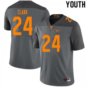 Youth Hudson Clark Gray Tennessee #24 High School Jersey