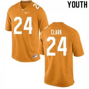 Youth Hudson Clark Orange Tennessee Vols #24 Football Jersey