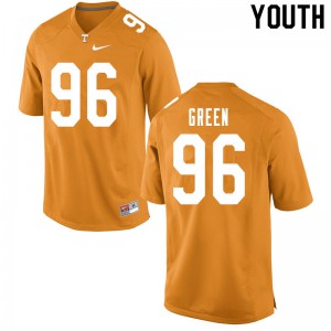 Youth Isaac Green Orange Tennessee Vols #96 NCAA Jerseys