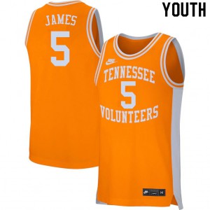 Youth Josiah-Jordan James Orange Tennessee #5 Official Jerseys