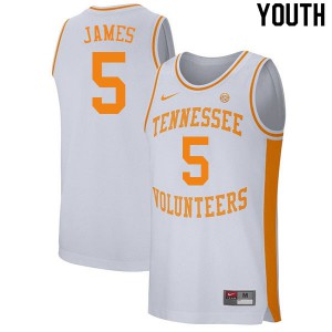 Youth Josiah-Jordan James White Tennessee Volunteers #5 NCAA Jersey