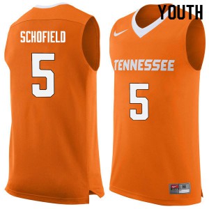 Youth Admiral Schofield Orange Vols #5 Alumni Jerseys
